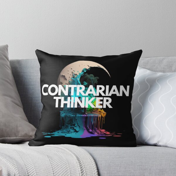 Item preview, Contrarian Thinker White on Black Dripping Paint, landscape, Animation, Contrasty, Projection mapping, contrasted colors, Mermaid, moon lighting designed and sold by EmprendeHoy.