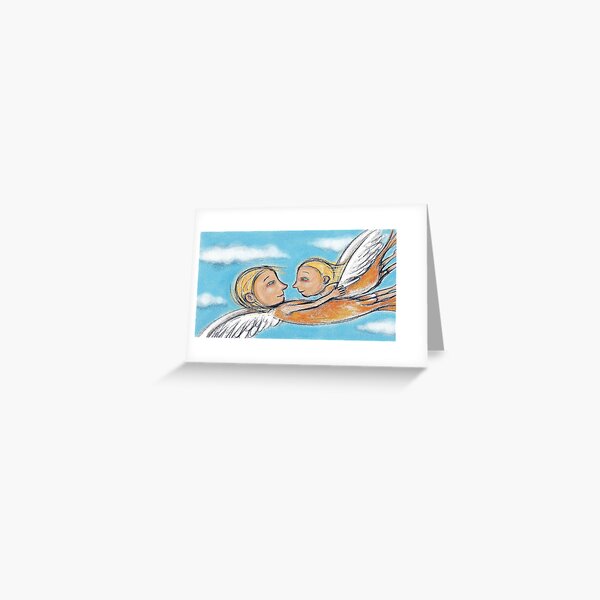 mother bird and child Greeting Card