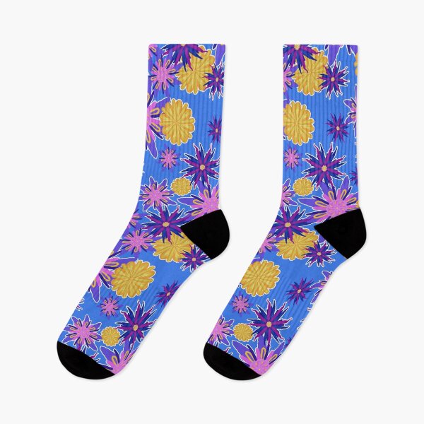 Item preview, Fanciful Flowers on Powder Blue designed and sold by bloomingvine.