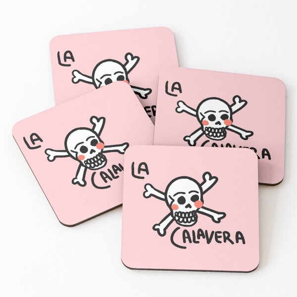 Item preview, La calavera pink skull  mexican bingo designed and sold by El Brown Mercado.