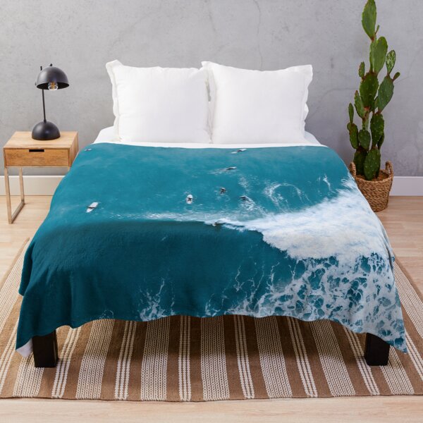 Item preview, Surfers in Blue Ocean Waves - New Zealand designed and sold by SarahRoaming.
