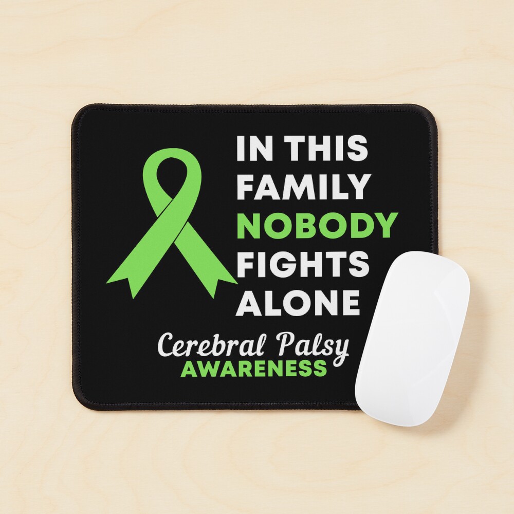 In This Family Nobody Fights Alone Cerebral Palsy Awareness Pin