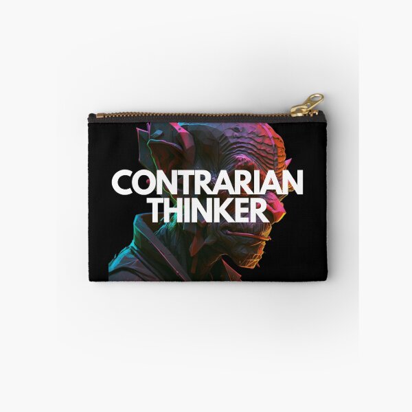 Item preview, Contrarian Thinker White on Black Goblin Academia, face shot, CGsociety, Cinematic, tiles, chromatic colors, Dreamlike designed and sold by EmprendeHoy.