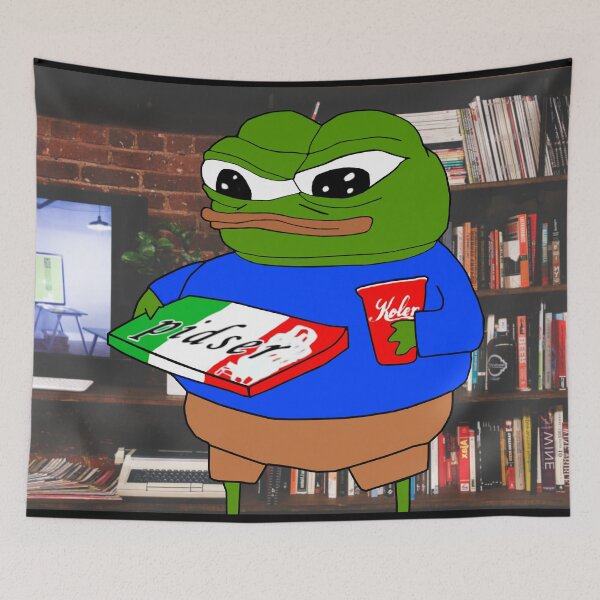 Item preview, Pepe With Pizza And Soda Apu designed and sold by Slav-Art.