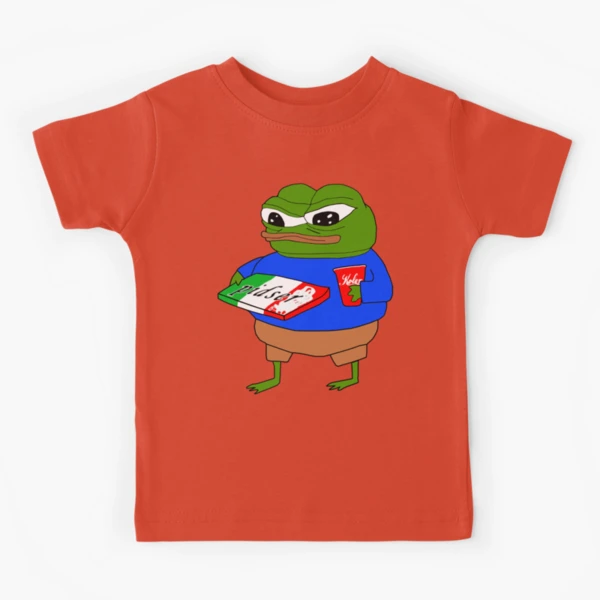 Pepe With Pizza And Soda Apu | Kids T-Shirt
