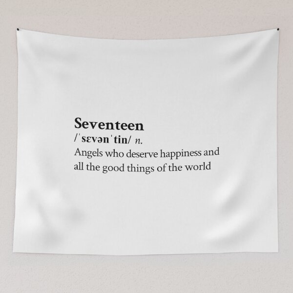 Item preview, Seventeen Aesthetic Cute KPop Band Lyrics designed and sold by StickTheSong.