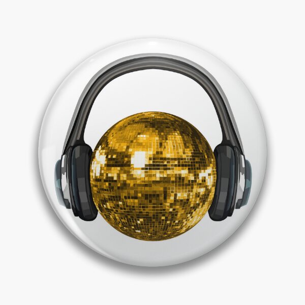 Item preview, Gold Disco Ball with Headphones designed and sold by Deborah Camp.