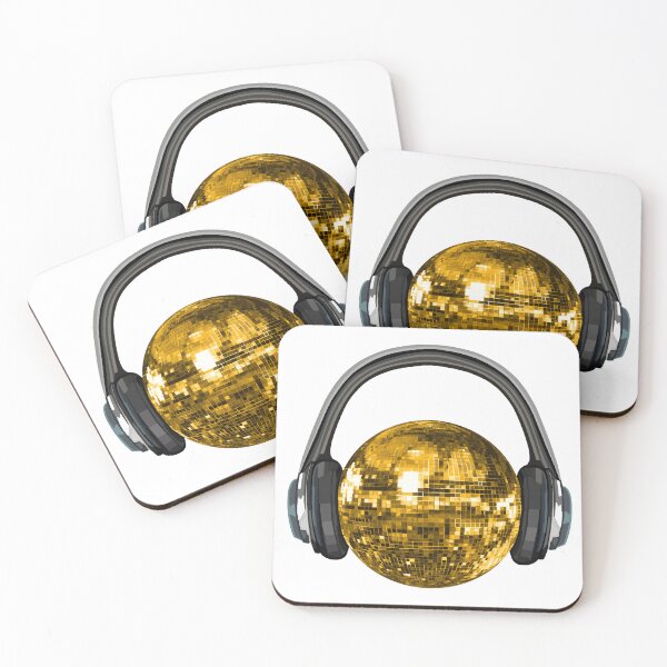 Item preview, Gold Disco Ball with Headphones designed and sold by Deborah Camp.