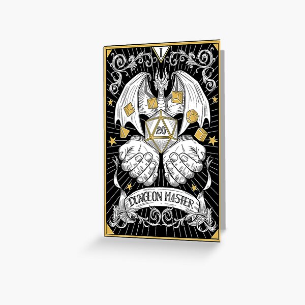 D&D Dungeon Master Tarot (dark) Greeting Card