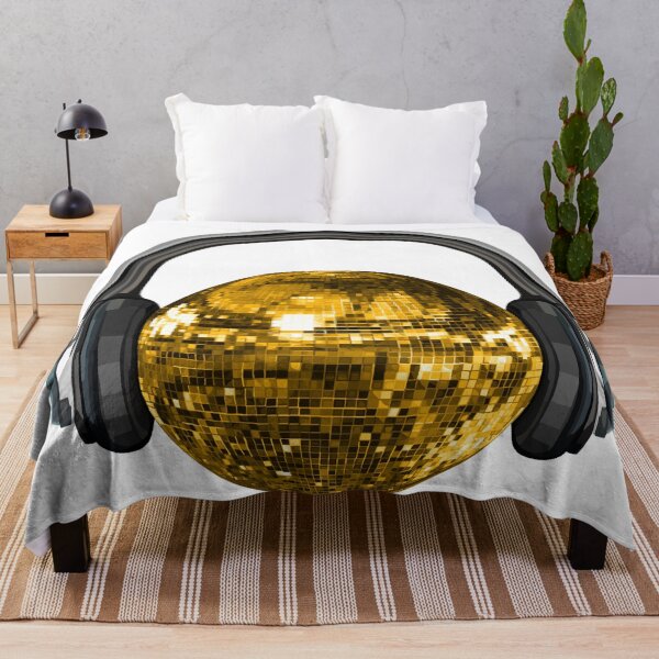 Item preview, Gold Disco Ball with Headphones designed and sold by Deborah Camp.