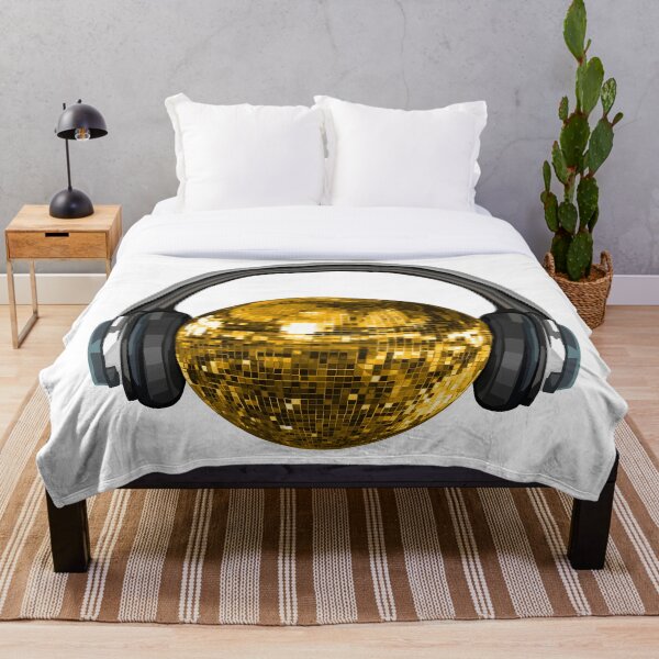 Item preview, Gold Disco Ball with Headphones designed and sold by Deborah Camp.