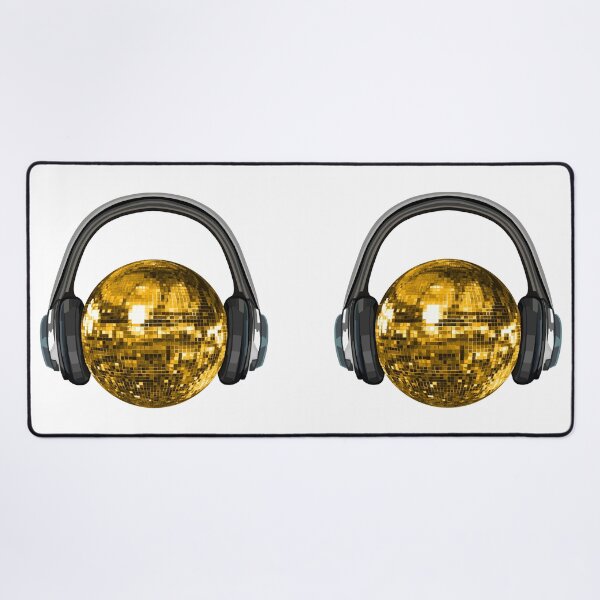 Item preview, Gold Disco Ball with Headphones designed and sold by Deborah Camp.