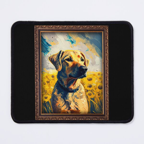 Item preview, Black Mouth Cur Sunflower Painting Adorable Dog designed and sold by rafaeltto.