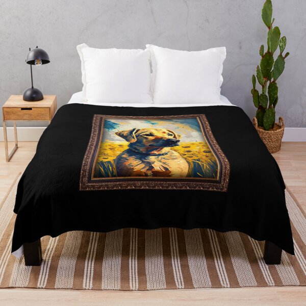 Item preview, Black Mouth Cur Sunflower Painting Adorable Dog designed and sold by rafaeltto.