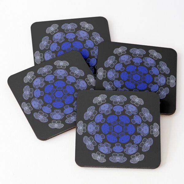 Item preview, Cursed Kaleidoscope - Blue Mushrooms designed and sold by FinapplePudding.