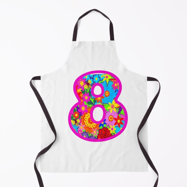 Item preview, Psychedelic Floral Number 8 | Colorful Birthday Art designed and sold by Vividality.