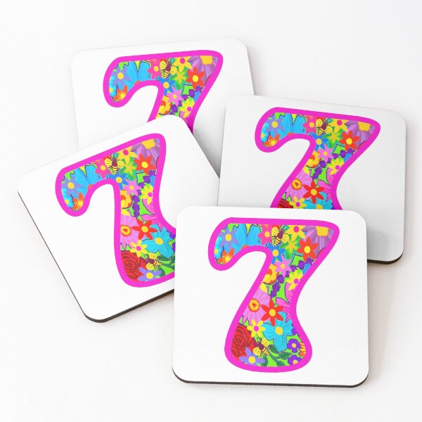 Item preview, Psychedelic Floral Number 7 | Colorful Birthday Art designed and sold by Vividality.