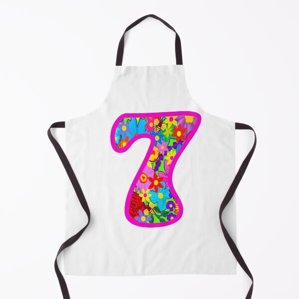 Item preview, Psychedelic Floral Number 7 | Colorful Birthday Art designed and sold by Vividality.