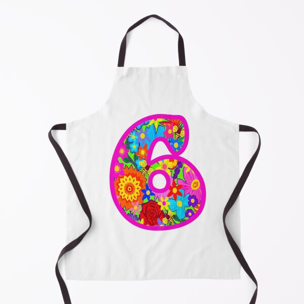 Item preview, Psychedelic Floral Number 6 | Colorful Birthday Art designed and sold by Vividality.