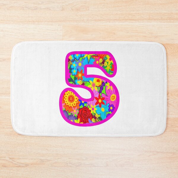Item preview, Psychedelic Floral Number 5 | Colorful Birthday Art designed and sold by Vividality.