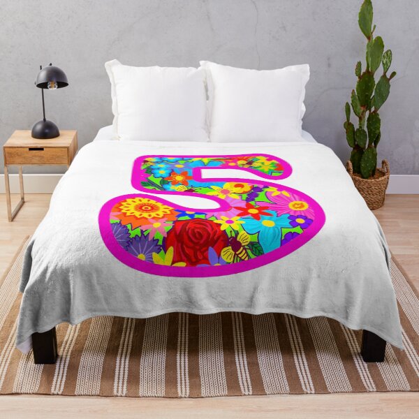 Item preview, Psychedelic Floral Number 5 | Colorful Birthday Art designed and sold by Vividality.