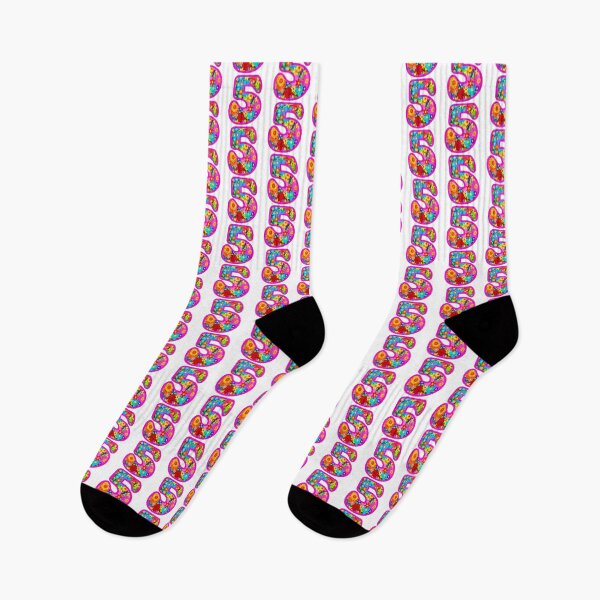 Item preview, Psychedelic Floral Number 5 | Colorful Birthday Art designed and sold by Vividality.