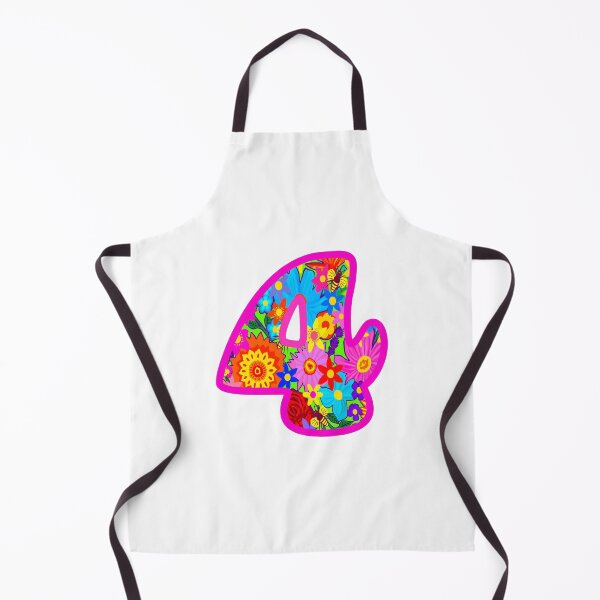 Item preview, Psychedelic Floral Number 4| Colorful Birthday Art designed and sold by Vividality.