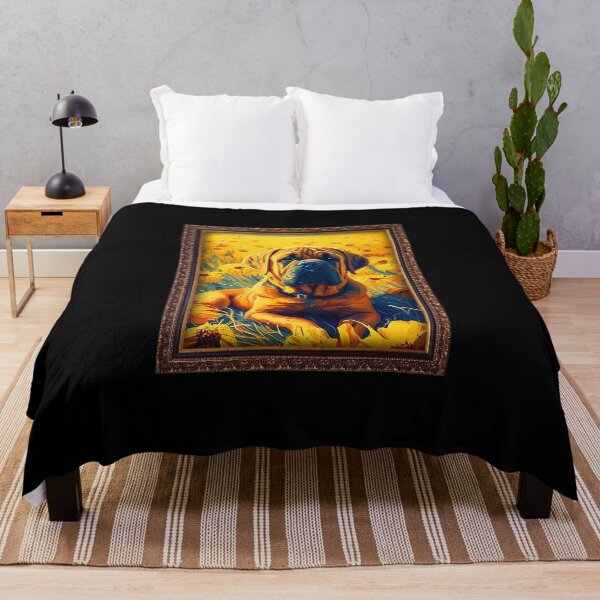 Item preview, Boerboel Sunflower Painting Adorable Dog designed and sold by rafaeltto.