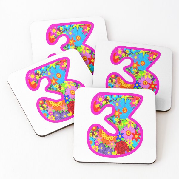 Item preview, Psychedelic Floral Number 3 | Colorful Birthday Art designed and sold by Vividality.