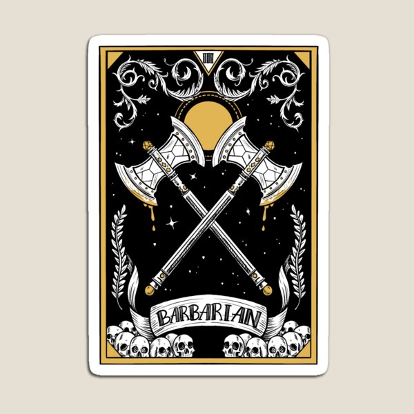 Item preview, D&D Barbarian Tarot designed and sold by elgraphinx.