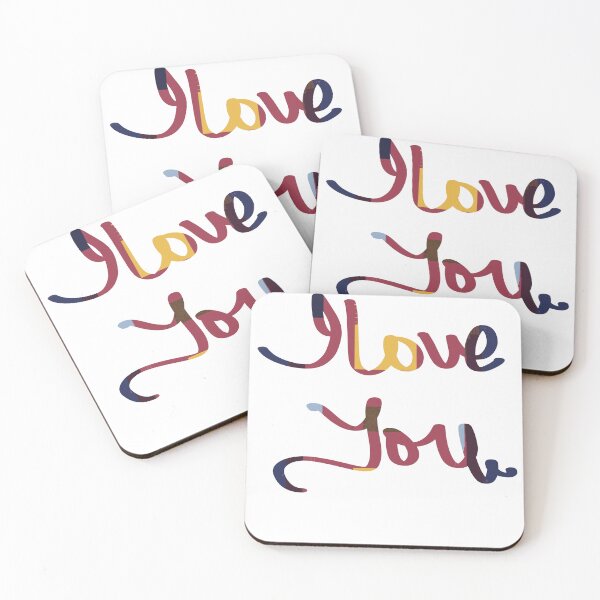 Item preview, I love you red blue designed and sold by chuckletuckle.
