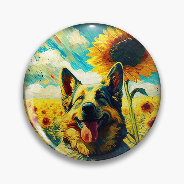 Artikelvorschau, Bohemian Shepherd Sunflower Painting Adorable Dog entworfen und verkauft von rafaeltto.