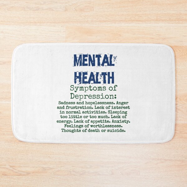 Item preview, Symptoms Of Depression - Mental Health Quote designed and sold by CrankyOldDude.