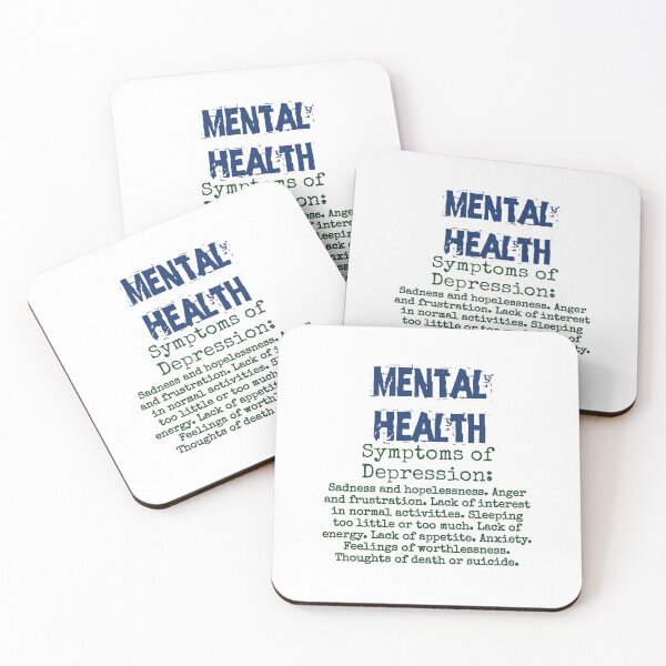 Item preview, Symptoms Of Depression - Mental Health Quote designed and sold by CrankyOldDude.