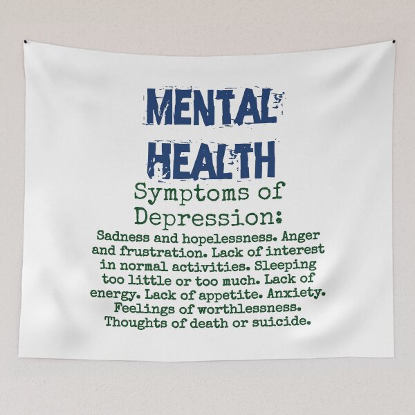 Item preview, Symptoms Of Depression - Mental Health Quote designed and sold by CrankyOldDude.