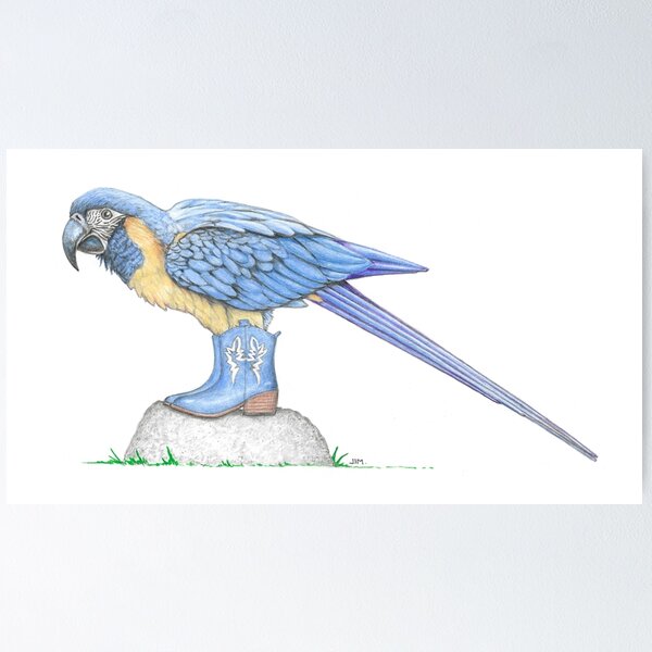 Item preview, Blue Throated Macaw in Short Boots designed and sold by JimsBirds.