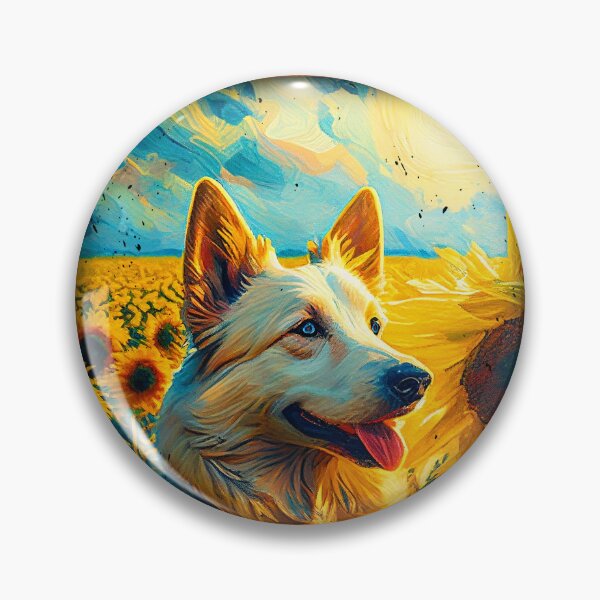 Artikelvorschau, Bohemian Shepherd Sunflower Painting Adorable Dog entworfen und verkauft von rafaeltto.