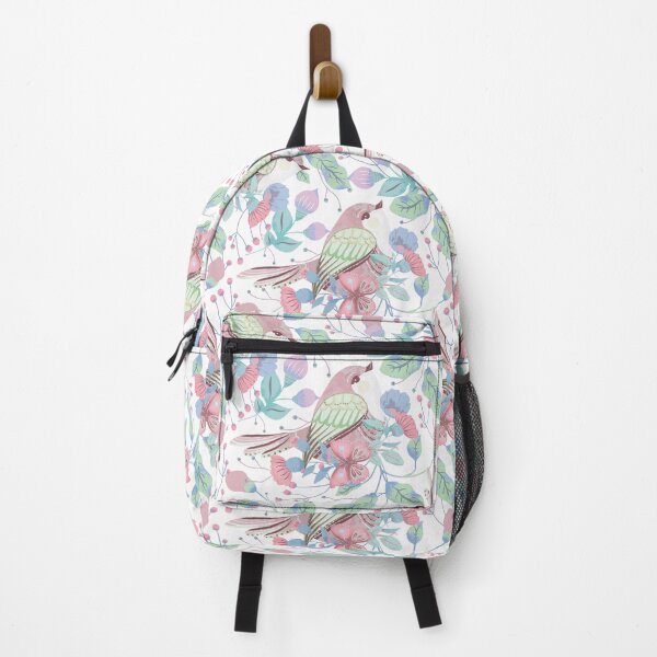 Item preview, Pastel Floral Pink Blue Green Butterflies Birds designed and sold by Jaydee001.