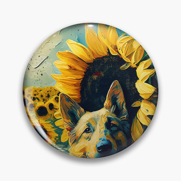 Artikelvorschau, Bohemian Shepherd Sunflower Painting Adorable Dog entworfen und verkauft von rafaeltto.