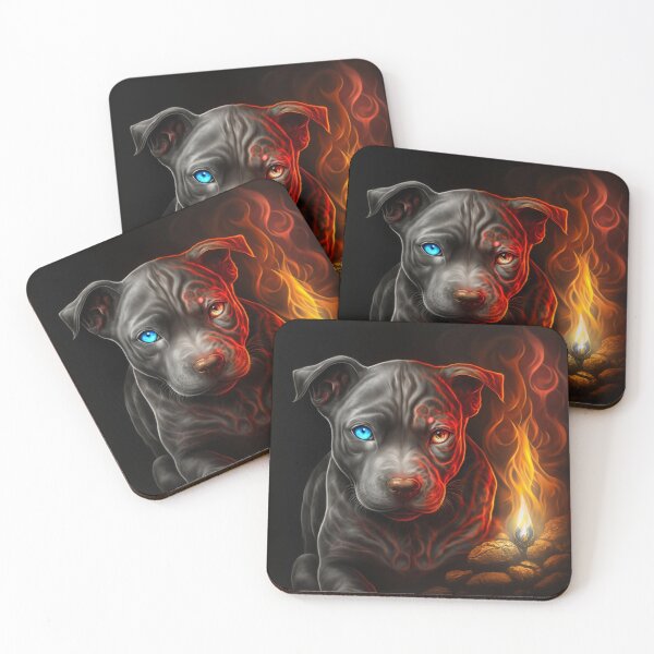 Item preview, Devilish Pit Bull Puppy designed and sold by Nocturne  Paws.