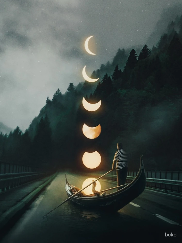 Thumbnail 4 of 4, iPhone Case, Moon Ride designed and sold by buko.