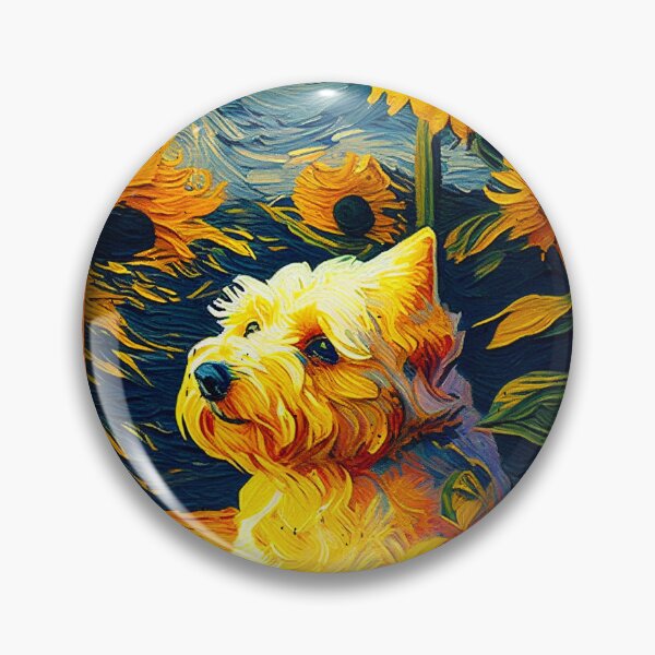 Item preview, Bolognese Sunflower Painting Adorable Dog designed and sold by rafaeltto.