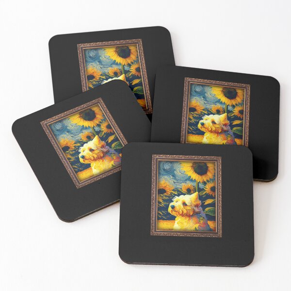 Item preview, Bolognese Sunflower Painting Adorable Dog designed and sold by rafaeltto.