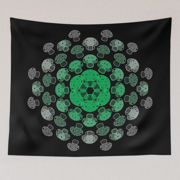 Item preview, Cursed Kaleidoscope - Green Mushrooms designed and sold by FinapplePudding.
