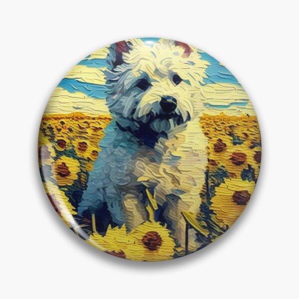 Item preview, Bolognese Sunflower Painting Adorable Dog designed and sold by rafaeltto.