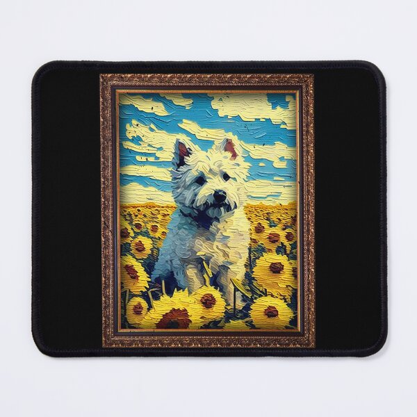 Item preview, Bolognese Sunflower Painting Adorable Dog designed and sold by rafaeltto.