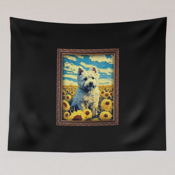 Item preview, Bolognese Sunflower Painting Adorable Dog designed and sold by rafaeltto.