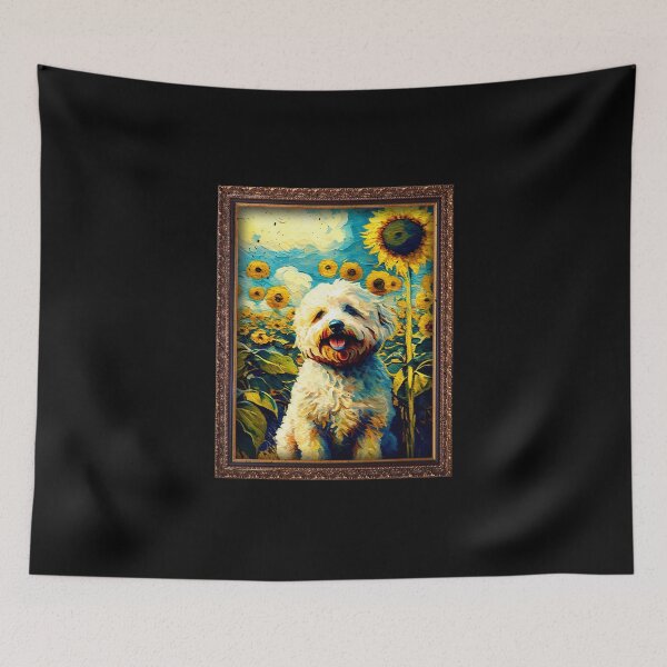 Item preview, Bolognese Sunflower Painting Adorable Dog designed and sold by rafaeltto.