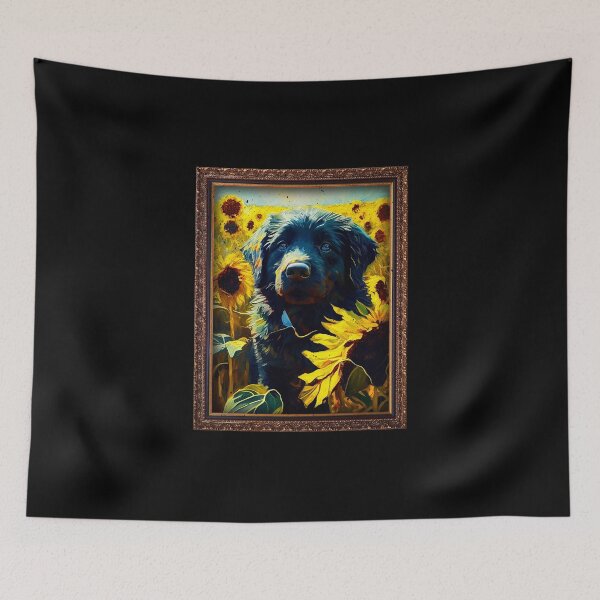 Item preview, Borador Sunflower Painting Adorable Dog designed and sold by rafaeltto.