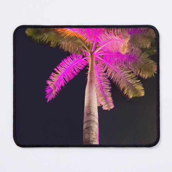 Item preview, Pink Paradise: A Majestic Palm Tree Illuminated in a Vibrant Shade of Pink designed and sold by PhotografeeMrsB.